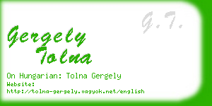 gergely tolna business card